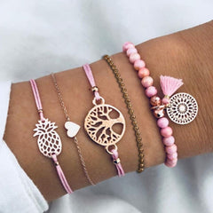 Boho Jewelry Bracelets & Bangles for Women Bohemian Vintage Bead Bracelets Set For Women Fashion Multilayer Accessories Bijoux