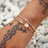 IF ME Bohemian Geometric Stone Bracelet Set for Women Vintage Rope Taseel Sequin Moon Map Elephant Heart Leaf Female Jewelry NEW